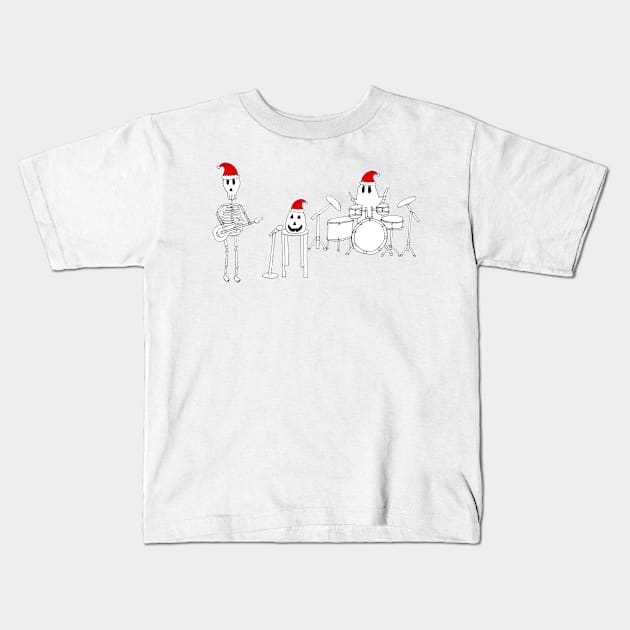 Spooky Band: Christmas Edition Kids T-Shirt by natees33